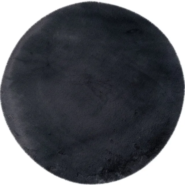 Muratap Heaven Rond Fluffy Soft Hoogpolig Vloerkleed Antraciet- 120 CM Ø