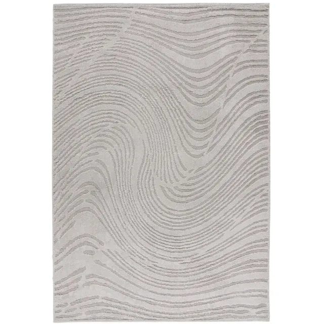 Dutch XXL Japandi Vloerkleed | Tapijt | Lotus | Golven | Zilver | 120x170 cm