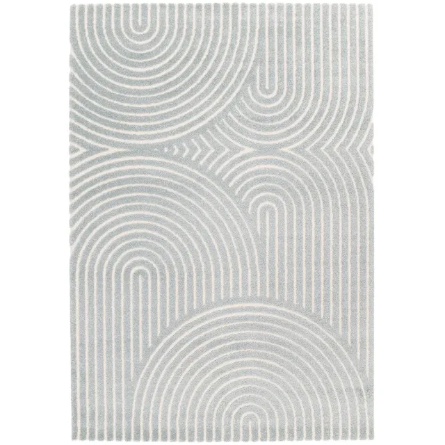 AFK Living Zacht reliëf tapijt elegant GROOVE blauw