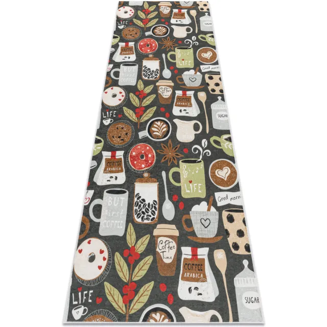 RUGSX Kleden Rugsx ANDRE 1297 tapijt wasbaar Beker, koffie, keuken Bruin