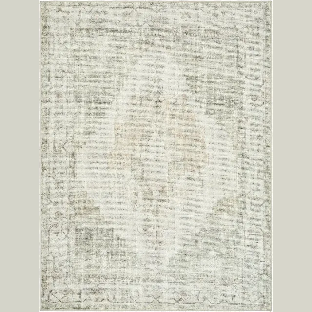 Surya Becki Owens x SURYA Luca vloerkleed vintage saliegroen