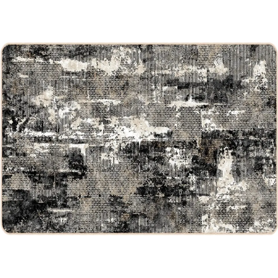 vidaXL Vloerkleed wasbaar 120x180 cm meerkleurig grijs, foto 3