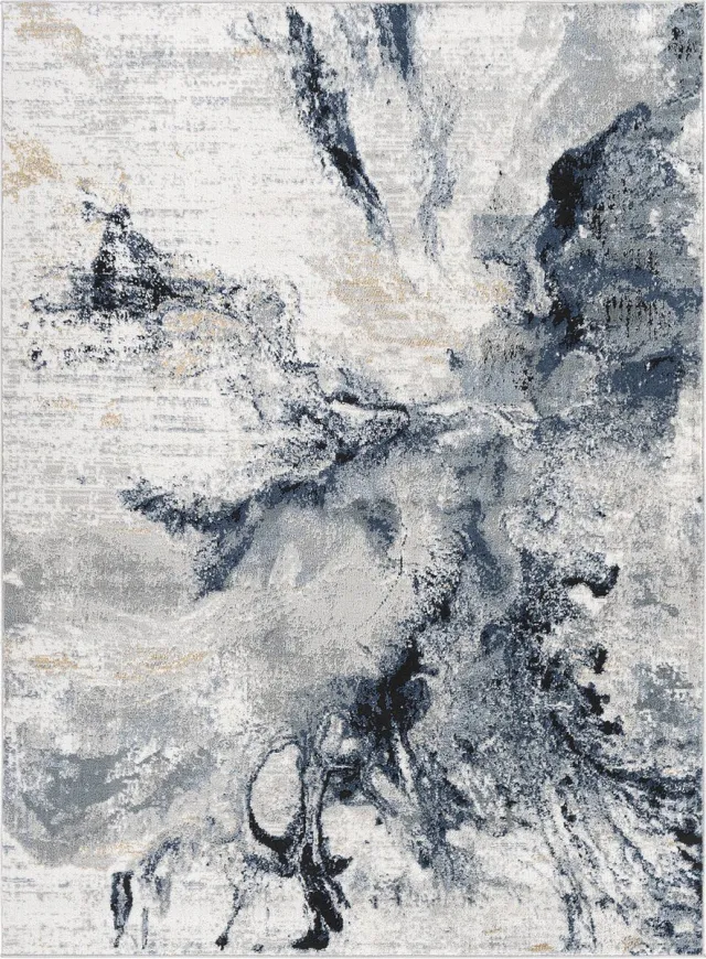 Surya Emma vloerkleed modern abstract donkerblauw, foto 2