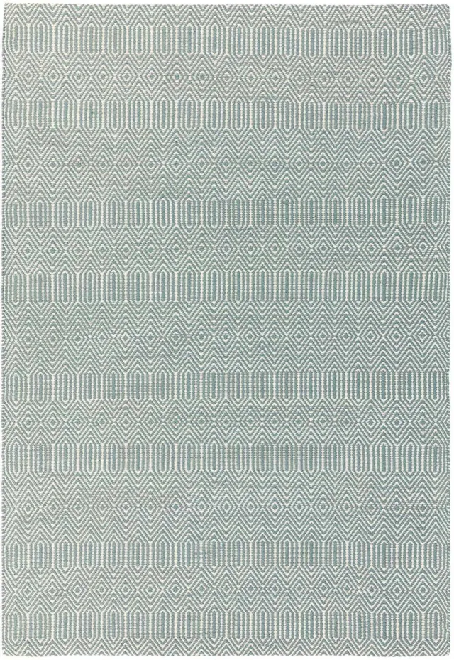 Eazy Living Easy Living - Sloan-Duck-Egg Vloerkleed - 160x230 - Rechthoek - Laagpolig Tapijt - Modern - Blauw, Wit