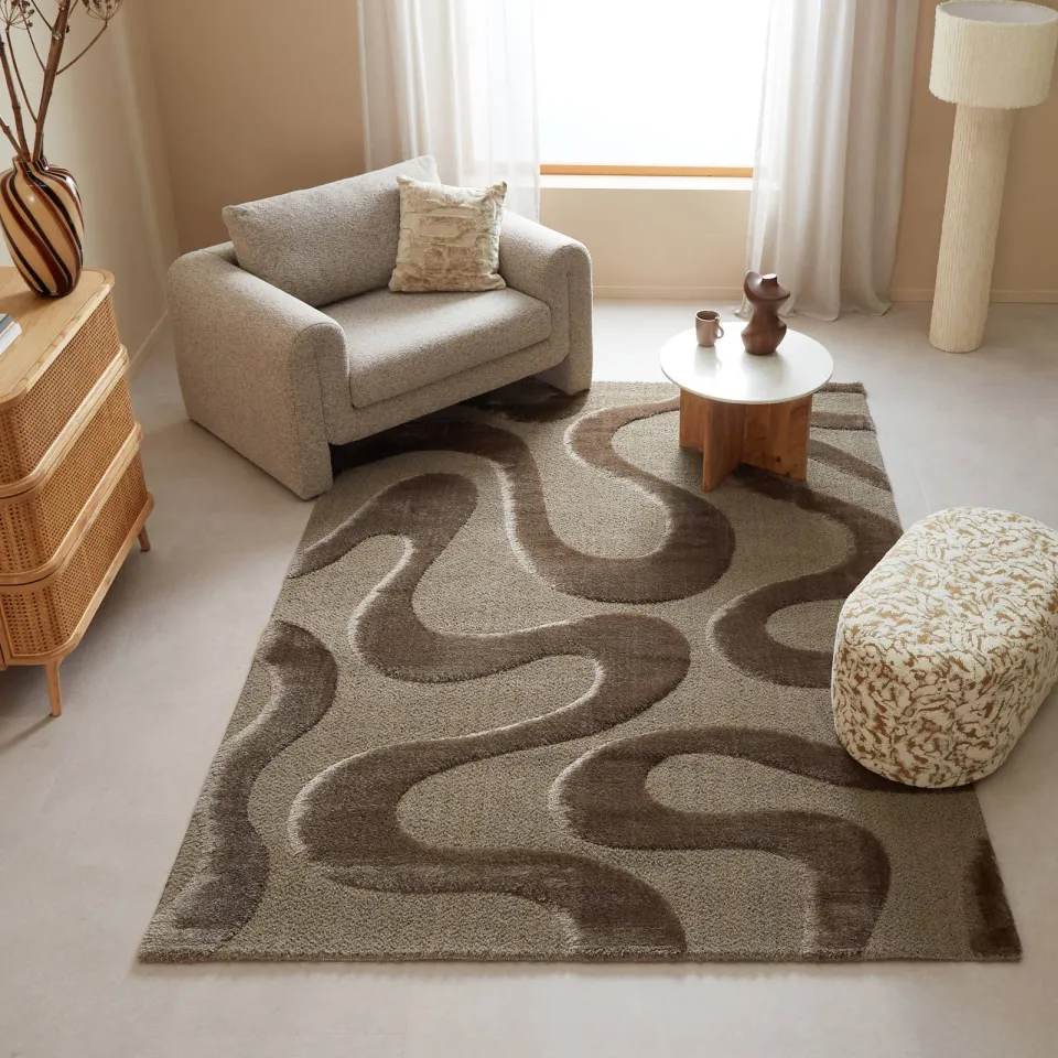Studio LIVIT vloerkleed Glow bruin, foto 3