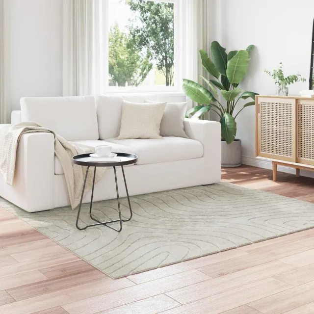 vidaXL Binnen- en buitentapijt PALMERAS Groen 200 x 200 cm Polyester, foto 2