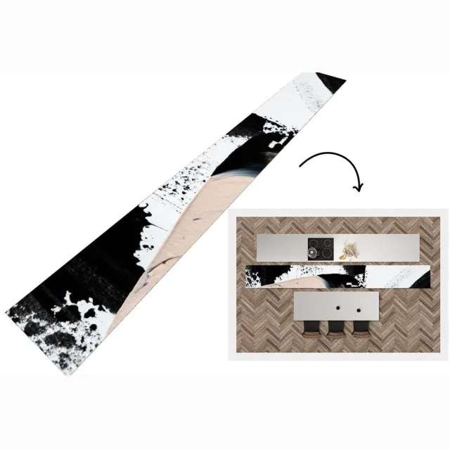 KitchenYeah Keukenloper - Loper keuken - Verf - Abstract - Design - Keukenloper vinyl Multicolor