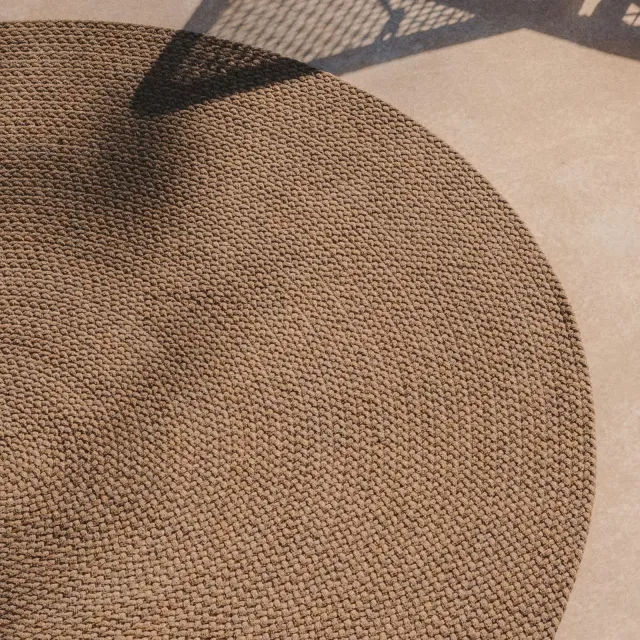 Kave Home Rond Vloerkleed 'Despas' 200cm, kleur Beige, foto 2
