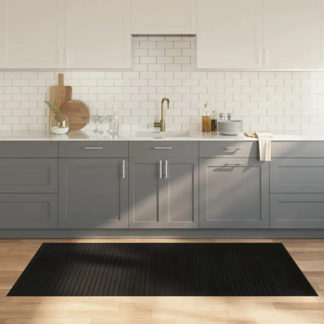 vidaXL Vloerkleed rechthoekig 100x200 cm bamboe zwart, foto 2
