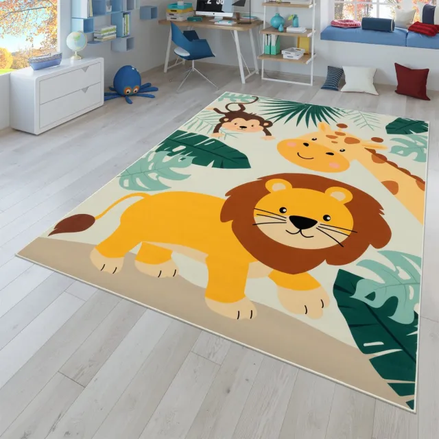 TT Home Wasbaar binnen- en buitenkleed, weerbestendig, terras, effen, modern, boho, abstract 80 x 150 cm Rechthoek beige