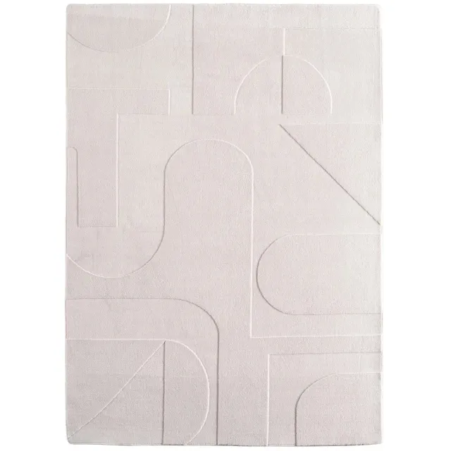 Dutch XXL Wasbaar Vloerkleed | Tapijt | Pompei | Abstract | Crème | 200x290 cm