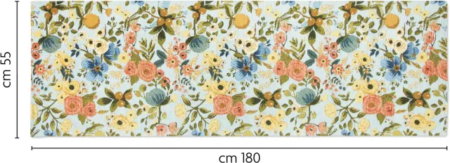 Excelsa Antislip Loper Excelsa Fiori Frida Polyester En Chenille Veelkleurig 55x180 cm