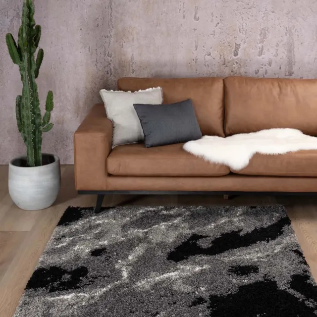 Boho&me Vierkant vloerkleed marmer - Marble Artisan grijs 200x200