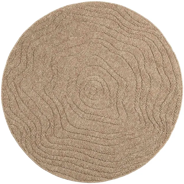 vidaXL Binnen- - en - buitenkleed - AGIRA - Naturel - Ø - 120 - CM - Polyester
