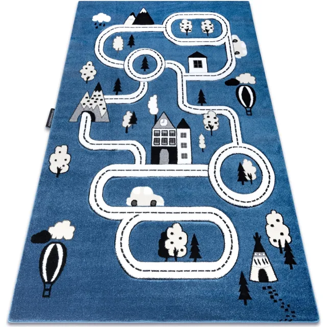 RUGSX Kleden Rugsx Tapijt PETIT TOWN STAD STRAAT blauw 200x290 cm