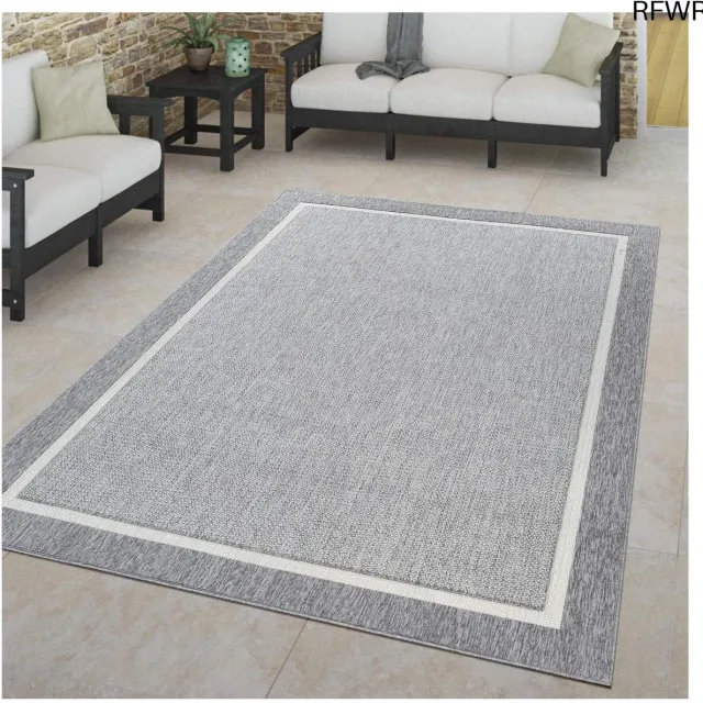 RFWR Weerbestendig Scandinavisch Vloerkleed voor Binnen en Buiten, 120x170 cm, Grijs