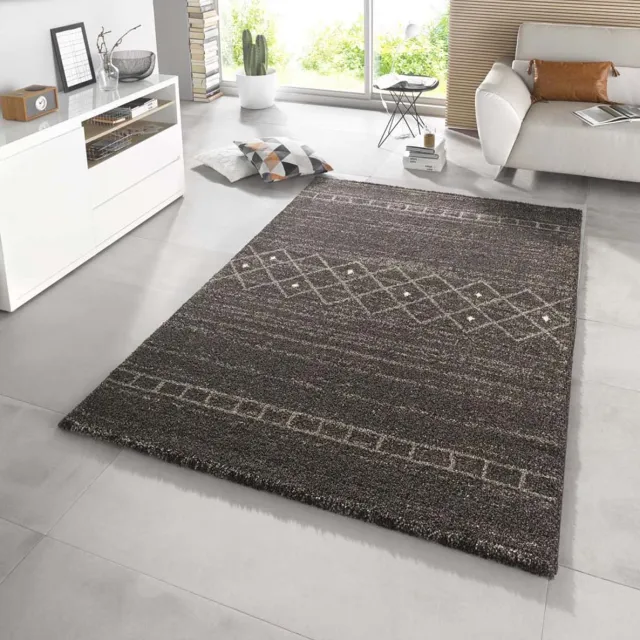 Mint rugs Hoogpolig vloerkleed - Shade bruin/grijs 80x150