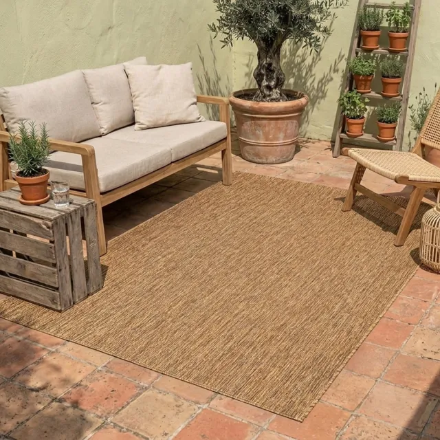 NATURL. Buitenkleed - Costa Cognac - 80x150cm Bruin