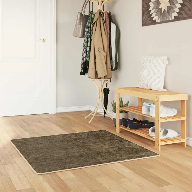 vidaXL Vloerkleedloper MARSA Bosgroen 100 x 100 cm Polyester en PVC, foto 2