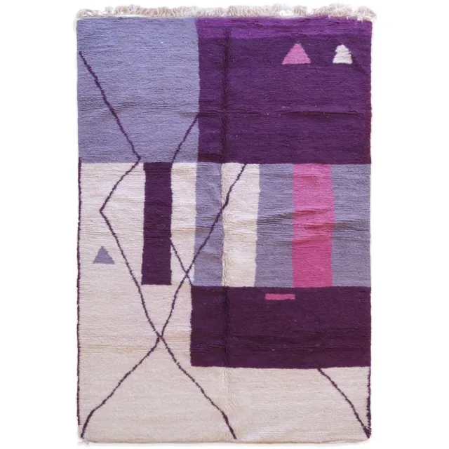 AFK Living Berbertapijt Marokkaans modern van wol violet
