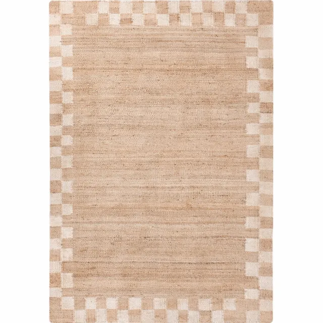 Beliani BEED - Vloerkleed - Lichtbeige - Jute