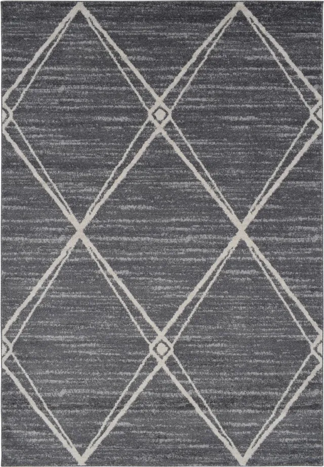 Vercai Rugs Firenze Collectie - Laagpolig Vloerkleed - Polypropyleen - Grijs / Crème Grijs / Room