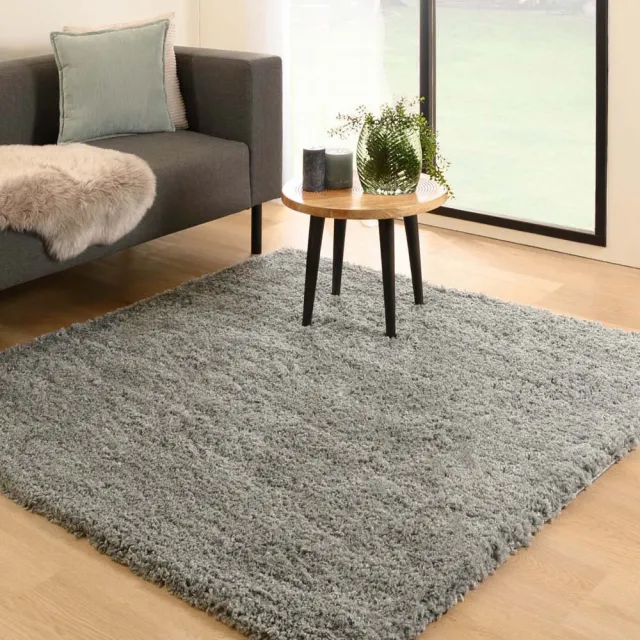 Tapeso Vierkant hoogpolig vloerkleed - Cozy Shaggy grijs 300x300