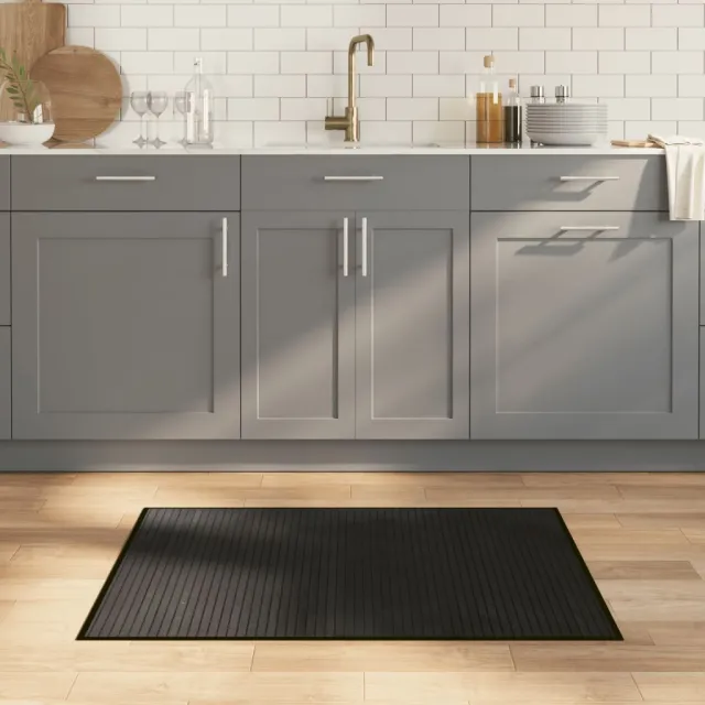 vidaXL Vloerkleed rechthoekig 70x100 cm bamboe zwart, foto 2