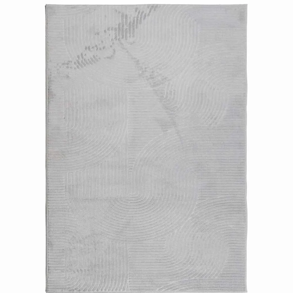 vidaXL Vloerkleed IZA laagpolig Scandinavisch 160x230 cm grijs, foto 3