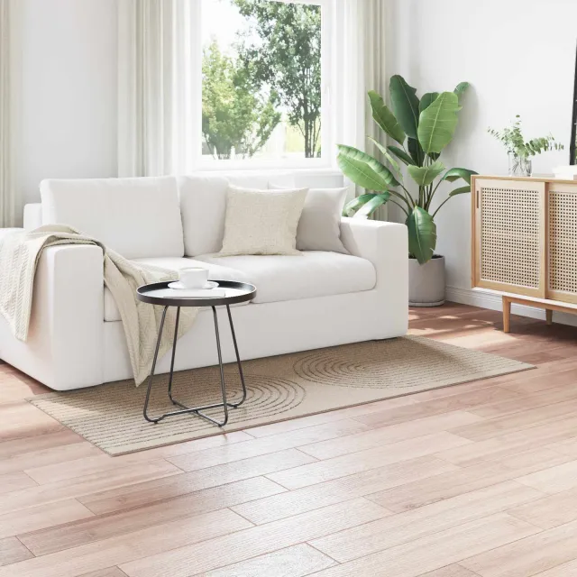 vidaXL Binnen kleed GALATI Beige 80 x 150 cm Polyester Medium Pile