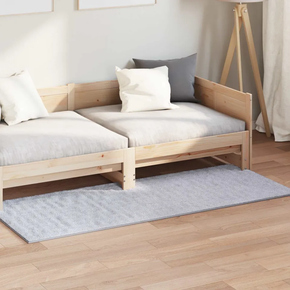 vidaXL Binnen kleed SIROLO Grijs 80 x 150 cm Polyester Medium Pile, foto 3
