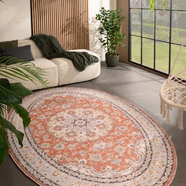 Heritaged Vintage buitenkleed ovaal - Valenca Nova terracotta 200x290