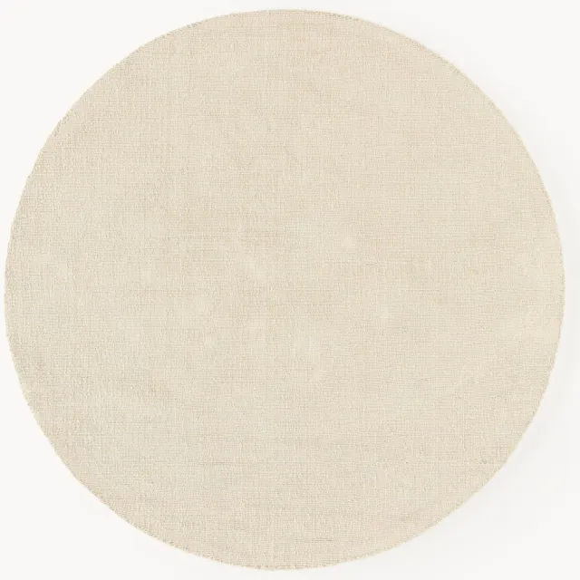 Westwing Collection Rond katoenen vloerkleed Lora, handgeweven Beige