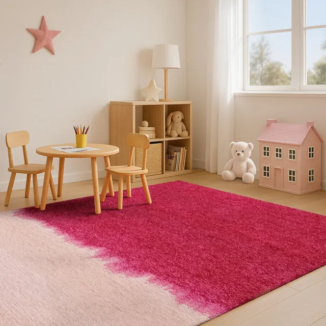 LOLA&MOI Binnen & Buiten Vloerkleed - 200 x 280 cm - Lola&Moi Storm Azalea - Laagpolig Tapijt - Gerecycled PET - Made in Belgium - Circulair Rood