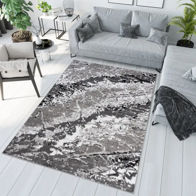 Tapiso Maya Vloerkleed Grijs Abstract Woonkamer Tapijt Maat- 120x170 Grijs 2