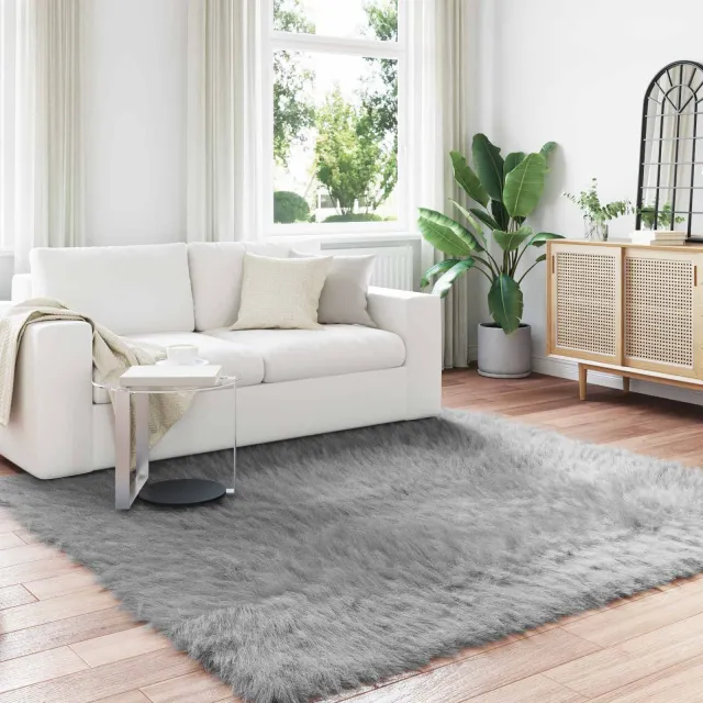 vidaXL Tapijt van imitatie TAFALLA Grijs 200 x 200 cm Polyester, foto 2