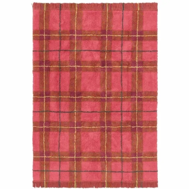 Lorena Canals Wasbaar Vloerkleed Tartan Red