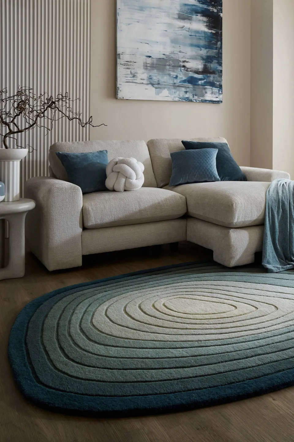 Flair Rugs vloerkleed wol Puddle Ombre Modern (230x160 cm) blauw, foto 3