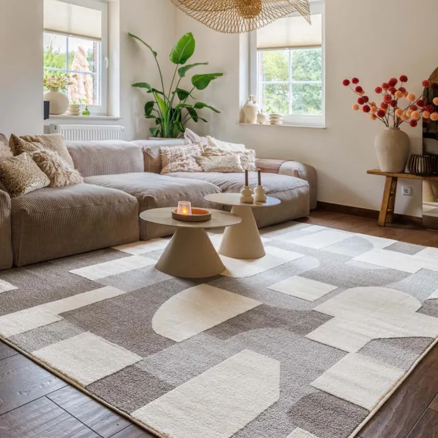 Nordic Weavers Japandi vloerkleed - Ridge Elv crème/grijs 80x150