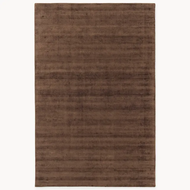 Westwing Collection Handgeweven viscose vloerkleed Jane Bruin