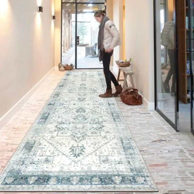 Ibenzoa Retro Wafelpers Tapijt 180 x 90 cm - Zachte Textiel, Gemakkelijk Reinigbaar, Antislip Ondersteuning beige