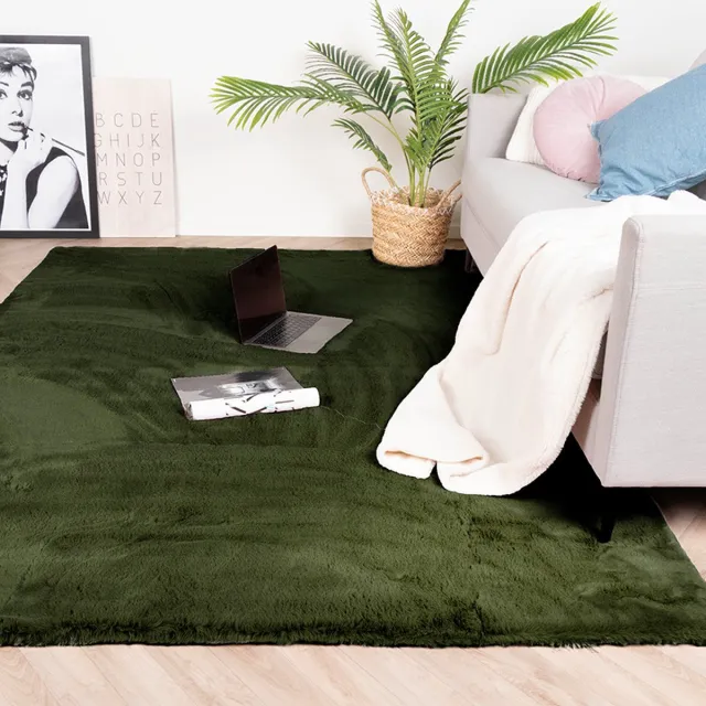 NATURL. Zacht Hoogpolig vloerkleed - Comfy Supreme Groen - 200x290cm