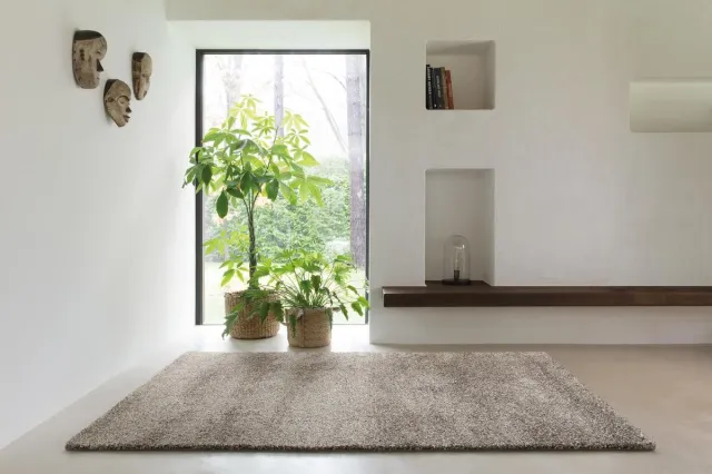 OSTA Lana – Vloerkleed – Tapijt – geweven – wol – eco – duurzaam - modern - berber - Grijs Bruin