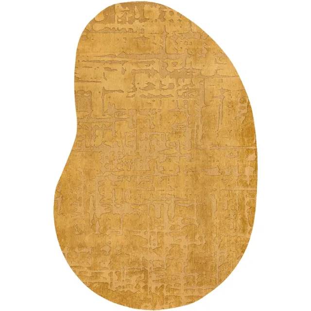 Louis de Poortere Wasbaar Binnen & Buiten Vloerkleed - 170 x 235 cm - Louis De Poortere Baobab Madagascar Gold - Laagpolig Tapijt - Gerecycled PET - Made in Belgium - Circulair Geel