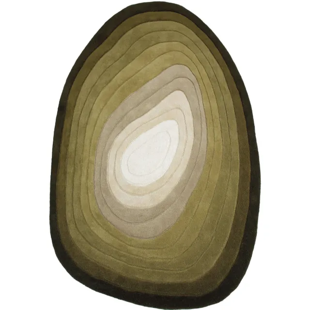 Flair Rugs Puddle Ombre wollen vloerkleed groen