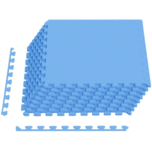 vidaXL Zwemgrondmat - 24 - st - Blauw - 8,64 - m² - EVA - Schuim