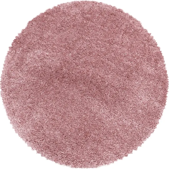 Muratap Pearl Soft Rond Hoogpolig Vloerkleed Roze