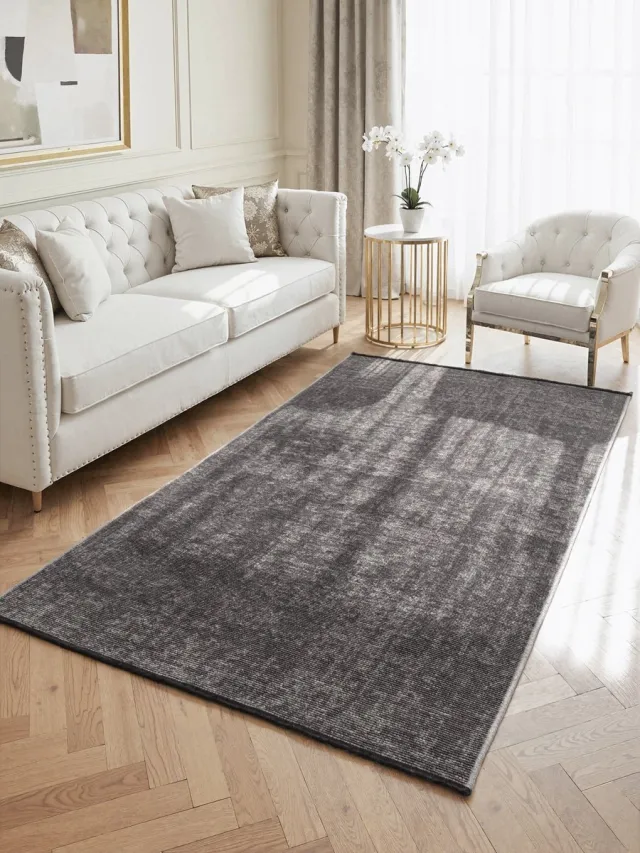 flycarpets Prisma - Laagpolig Vloerkleed - Vintage / Modern Tapijt - Grijs - 120x170 cm Zilver