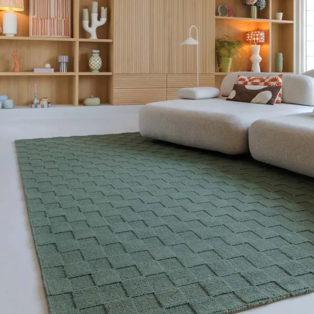 Nordic Weavers Wollen vloerkleed - Tavle groen 200x300