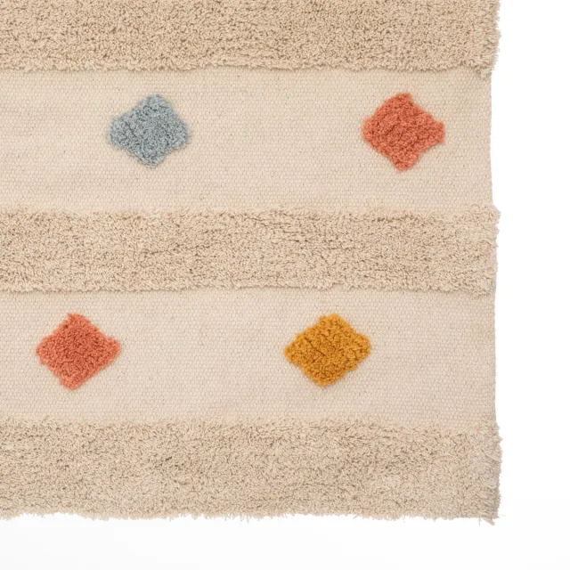 Atmosphera Créateur d'intérieur® Harlequin - Kinderkleed - Vloerkleed Antislip - Binnen Tapijt - Kinderkamer Decoratief Speelkleed - Wasbaar - Handwas - Katoen - 120 x 70 cm - Multicolor